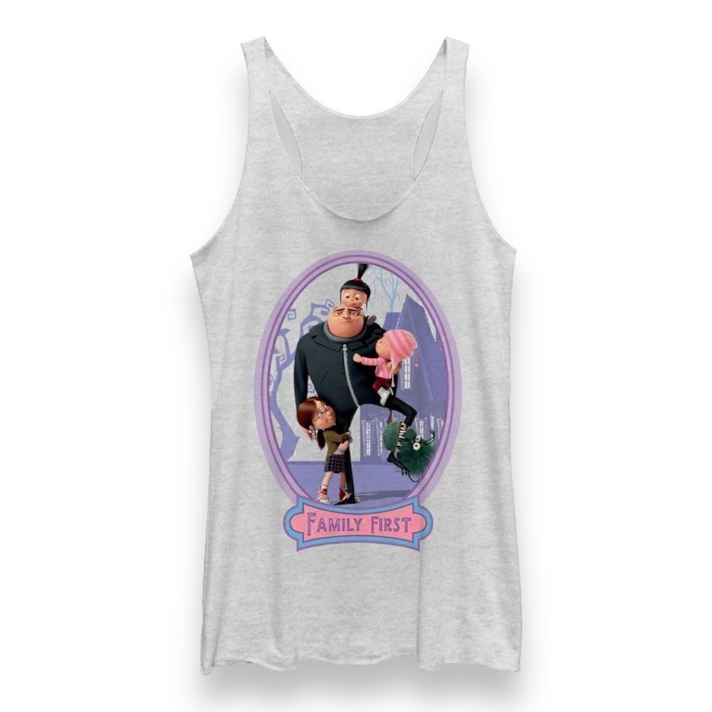 FIFTH SUN Despicable Me Family Racerback Tank In Gray Size Small New